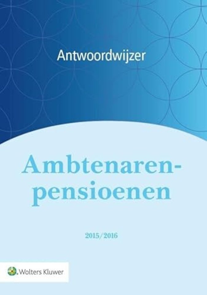 Antwoordwijzer Ambtenarenpensioenen 2015/2016