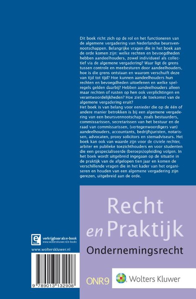 De algemene vergadering van aandeelhouders van beursvennootschappen