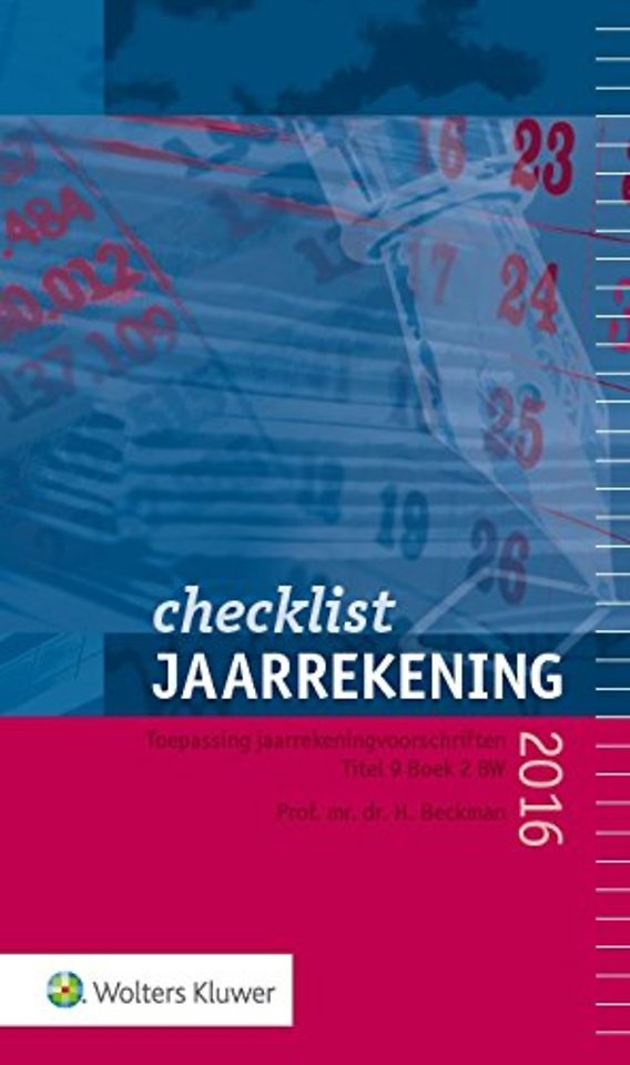Checklist jaarrekening 2016