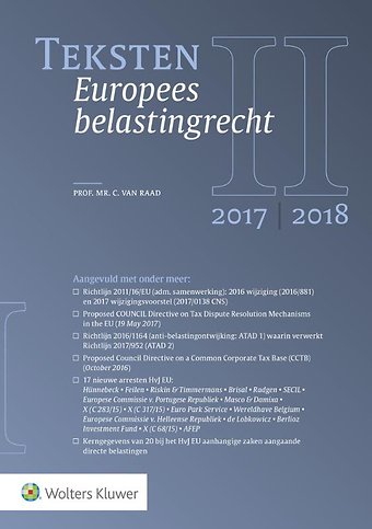 Teksten Europees belastingrecht 2017/2018