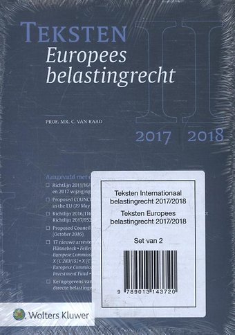 Teksten Internationaal & Europees belastingrecht 2017/2018