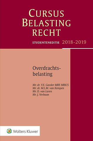 Studenteneditie Cursus Belastingrecht Overdrachtsbelasting 2018-2019