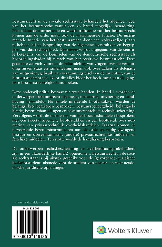 Bestuursrecht in de sociale rechtsstaat Band 2