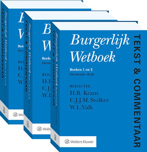 Tekst & Commentaar: Burgerlijk Wetboek Door Bart Krans, Carel Stolker ...