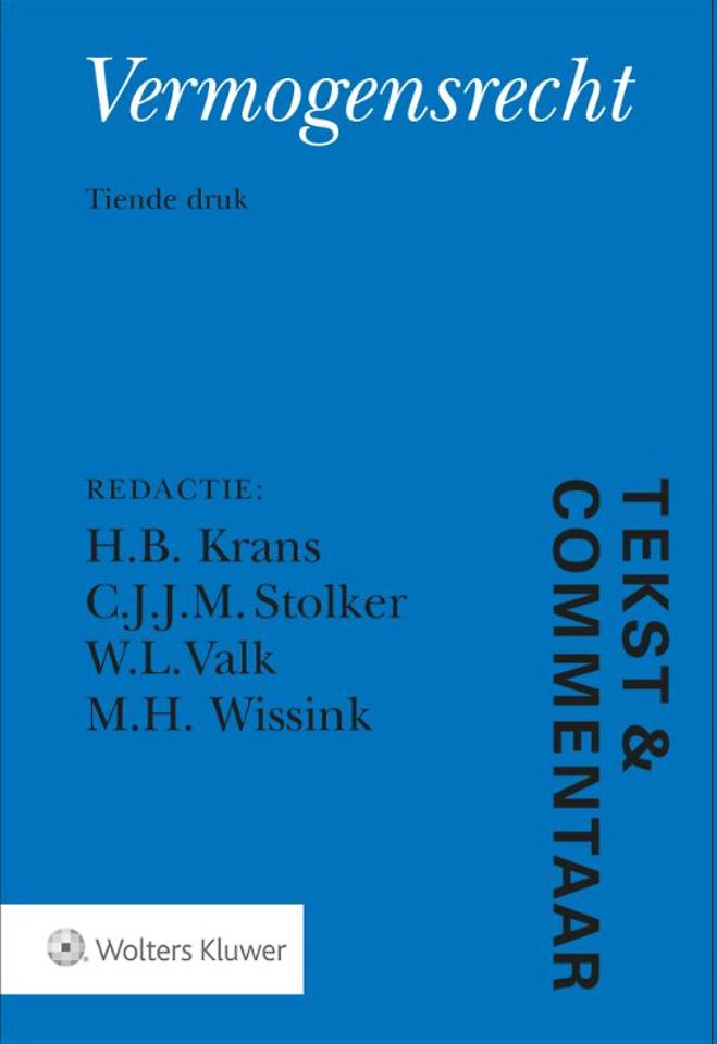 Tekst & Commentaar: Vermogensrecht Tekst & Commentaar: Vermogensrecht