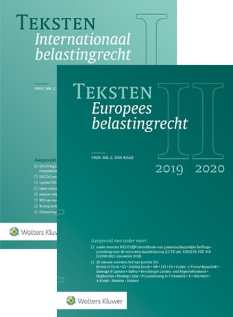 Teksten Internationaal & Europees belastingrecht 2019/2020