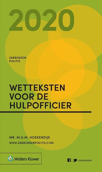 Zakboek Wetteksten Voor De Hulpofficier 2020