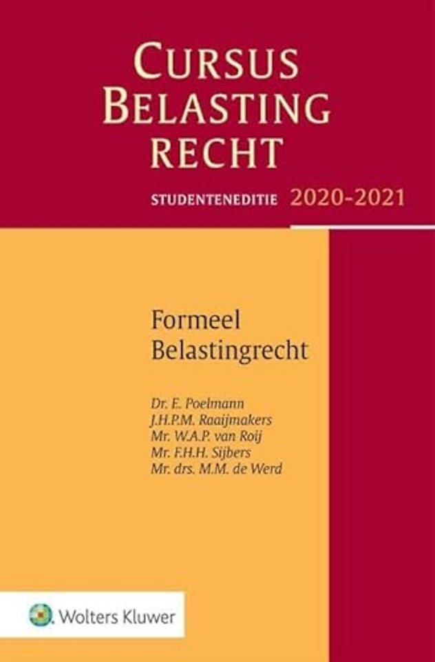 Studenteneditie Cursus Belastingrecht, Formeel Belastingrecht 2020-2021