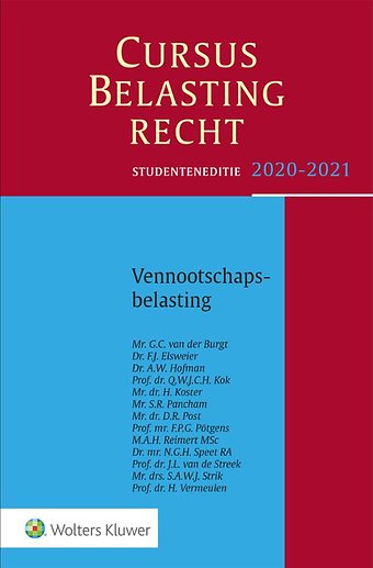 Studenteneditie Cursus Belastingrecht Vennootschapsbelasting 2020-2021