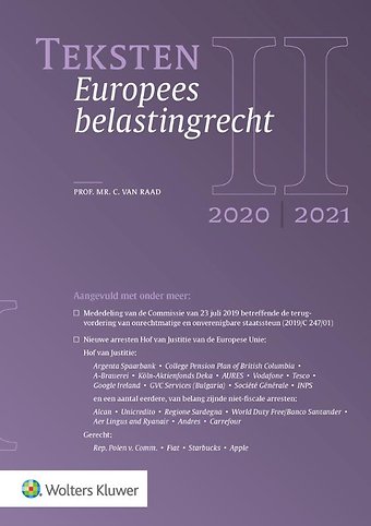 Teksten Europees belastingrecht 2020/2021