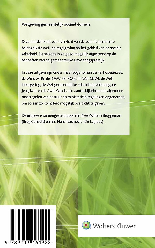 Wetgeving gemeentelijk sociaal domein 2021-2