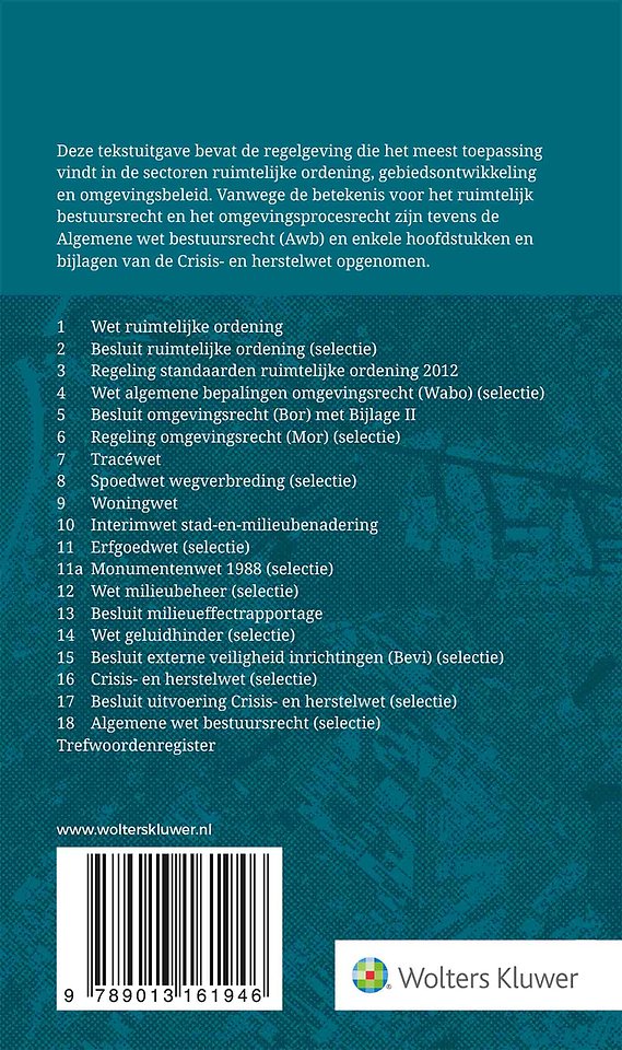 Tekstuitgave Ruimtelijk bestuursrecht 2021/1