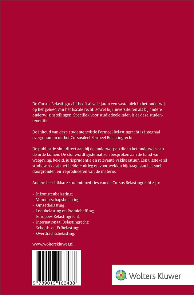 Studenteneditie Cursus Belastingrecht, Formeel Belastingrecht 2021-2022