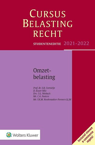 Studenteneditie Cursus Belastingrecht Omzetbelasting 2021-2022