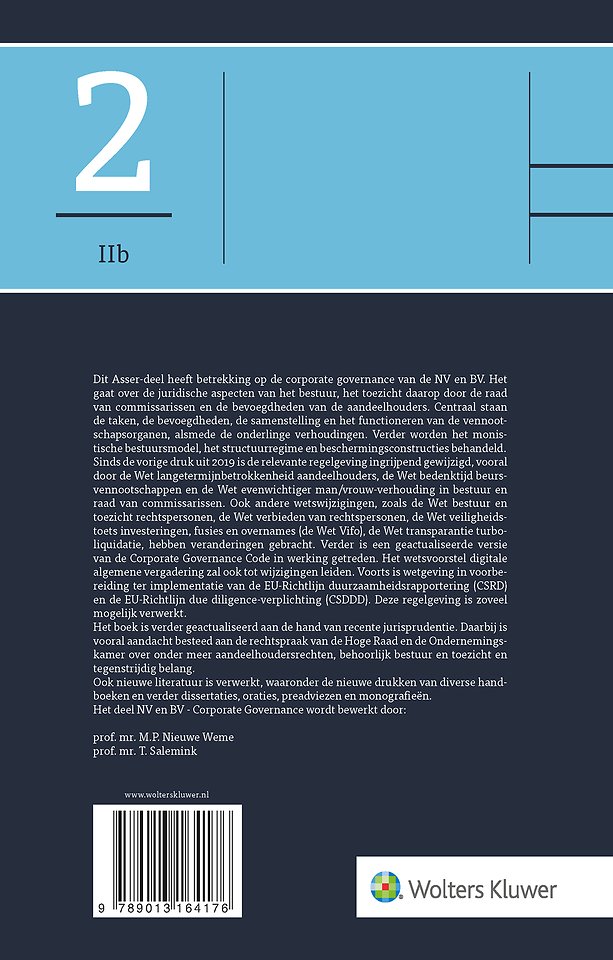 Asser 2-IIb NV en BV - Corporate Governance