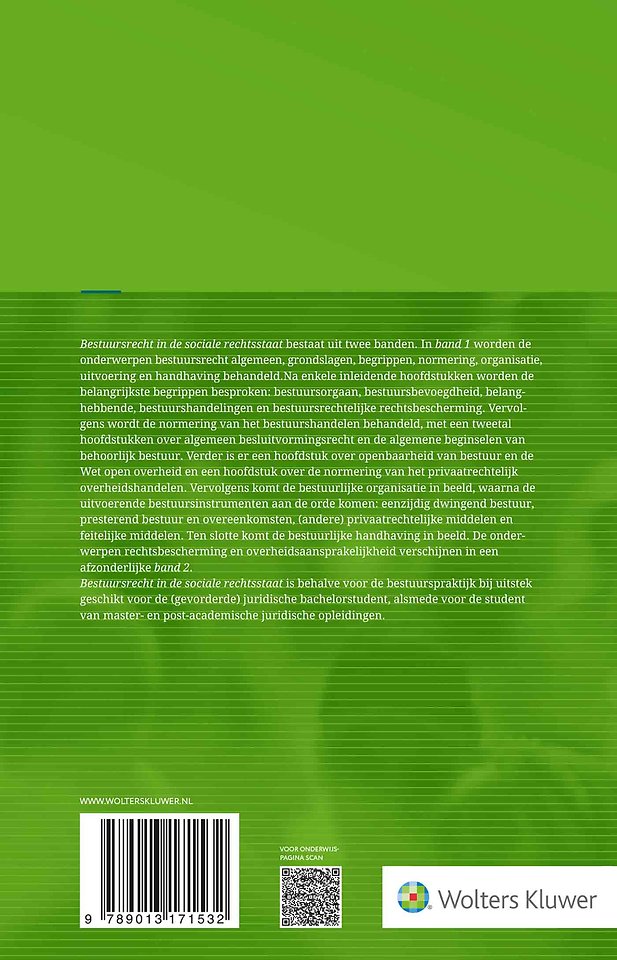 Onderwijseditie Bestuursrecht in de sociale rechtsstaat - Band 1