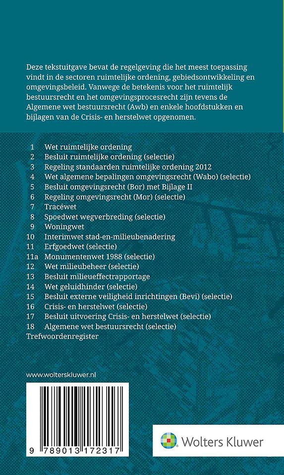 Tekstuitgave Ruimtelijk bestuursrecht 2023/2