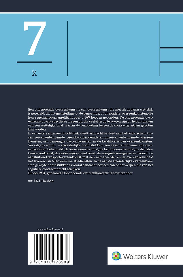 Asser 7-X Onbenoemde overeenkomsten