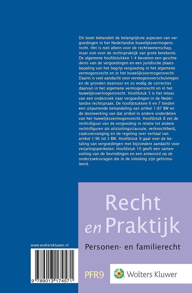 Vergoedingen in het Nederlandse huwelijksvermogensrecht