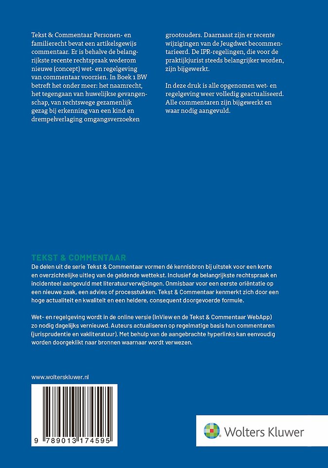 Tekst & Commentaar Personen- en familierecht