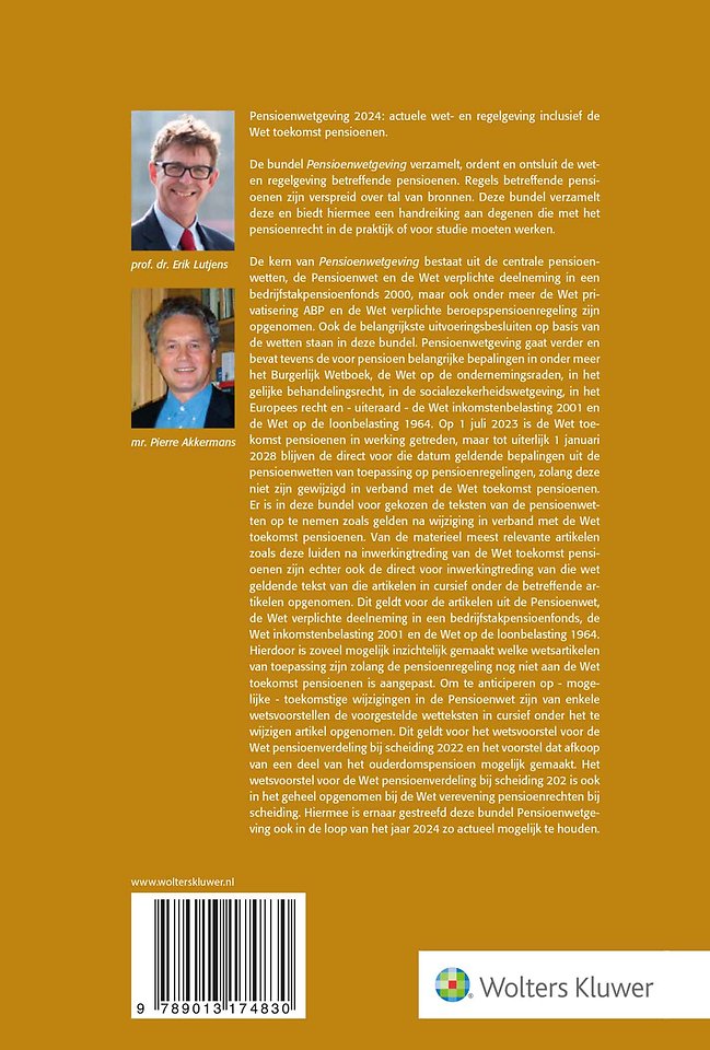 Pensioenwetgeving 2024
