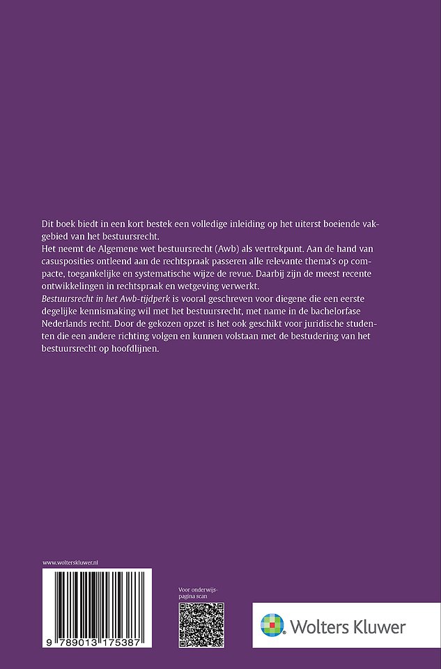 Bestuursrecht in het Awb-tijdperk