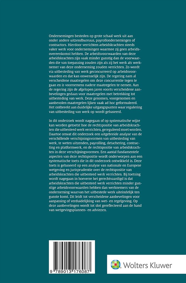 Uitbesteding van werk en (on)gelijke behandeling: een systematische benadering