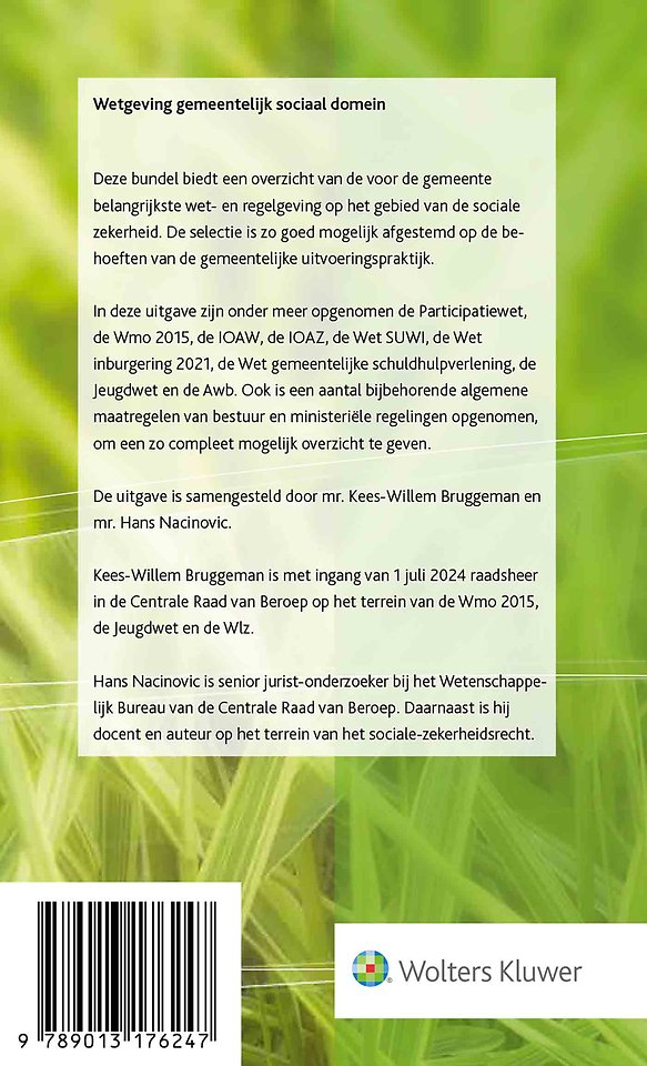 Wetgeving gemeentelijk sociaal domein 2024-2