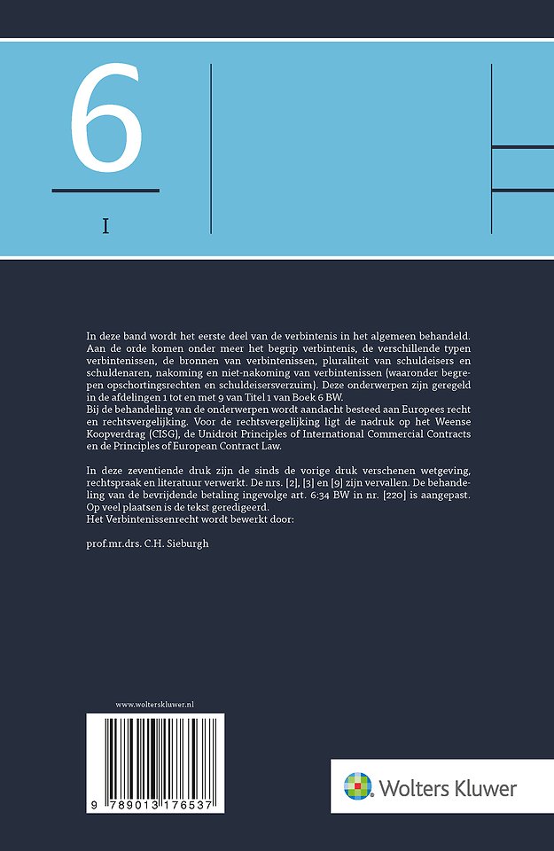 Asser 6-I De verbintenis in het algemeen, eerste gedeelte