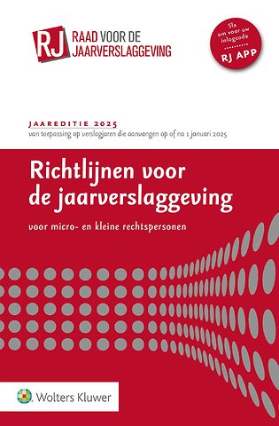 Richtlijnen voor de jaarverslaggeving voor micro- en kleine rechtspersonen 2025