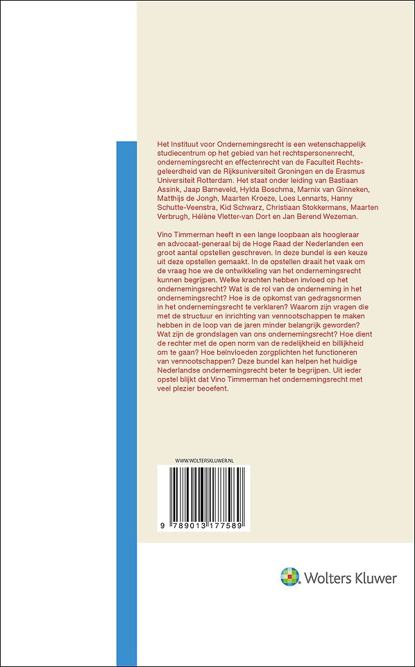 Ondernemingsrecht volgens Vino Timmerman
