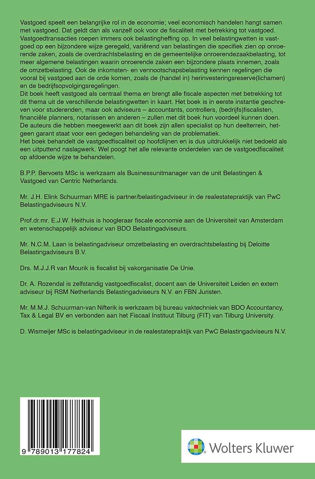 Hoofdzaken Fiscaliteit & Vastgoed