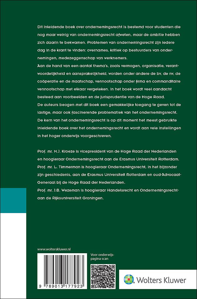 De kern van het ondernemingsrecht