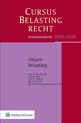 Studenteneditie Cursus Belastingrecht Omzetbelasting 2025-2026