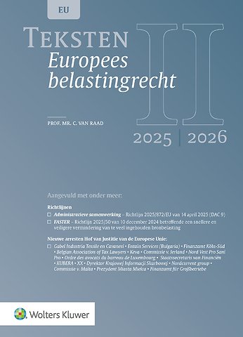 Teksten Europees belastingrecht 2025/2026