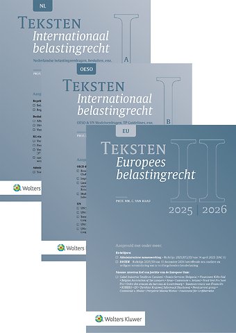 Teksten Internationaal & Europees belastingrecht 2025/2026 - set