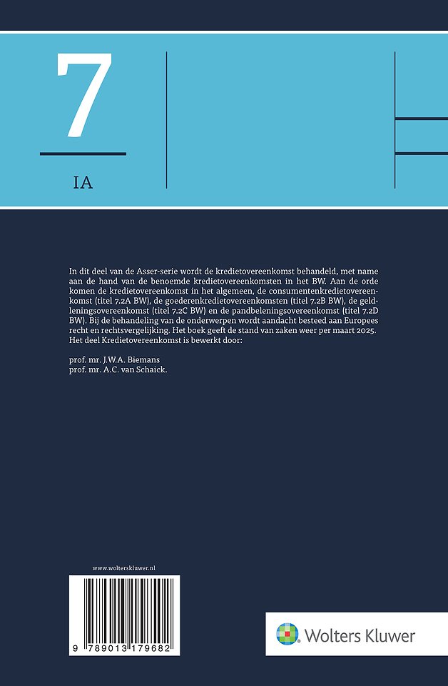 Asser 7-IA Kredietovereenkomst