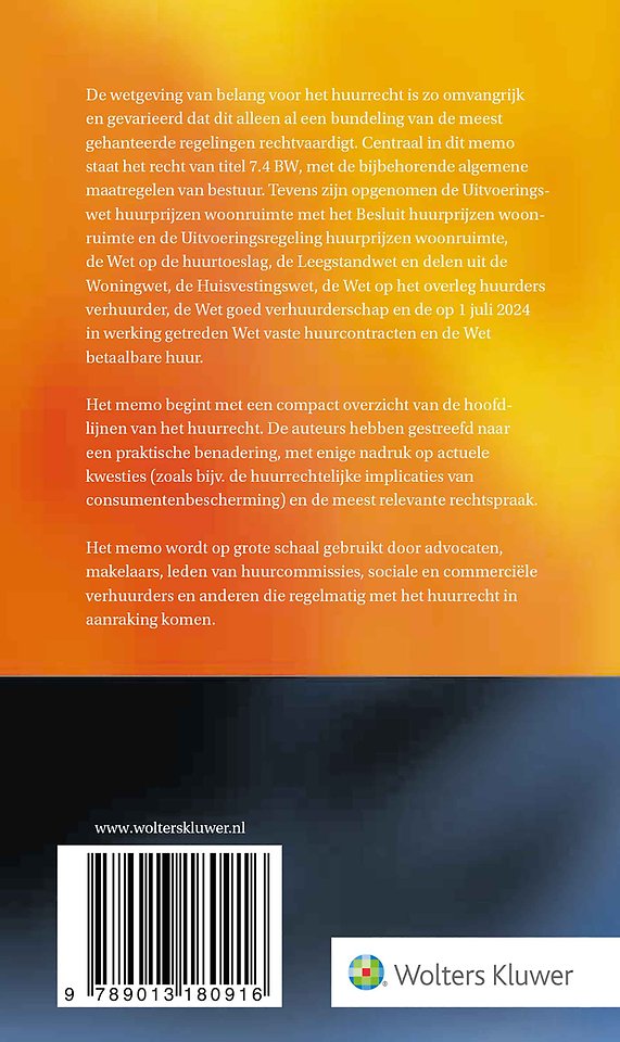 Huurrechtmemo editie 2025/2026