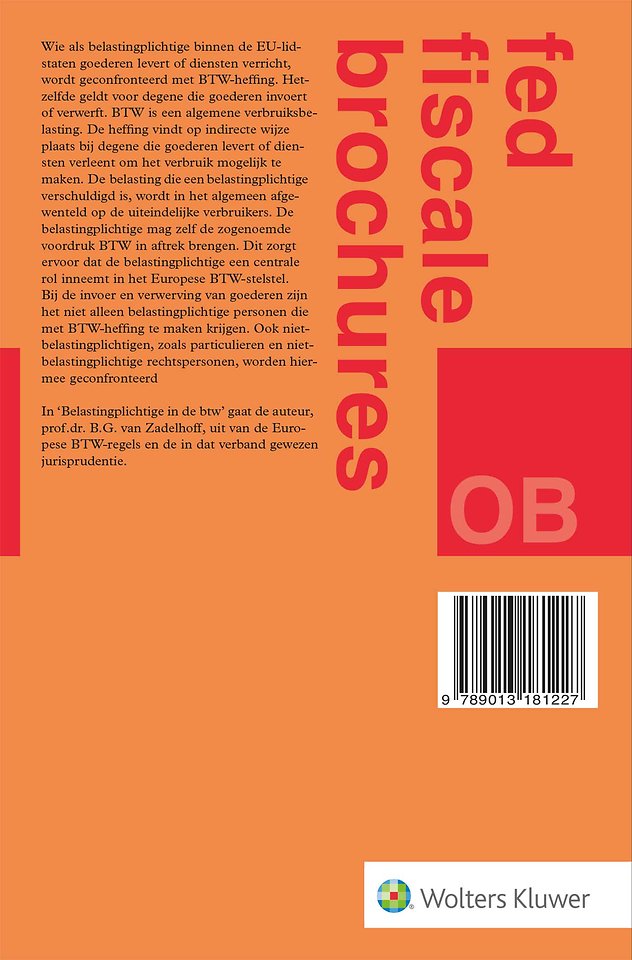 Belastingplichtige in de BTW