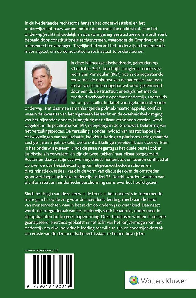 Onderwijs(recht) in de democratische rechtsstaat