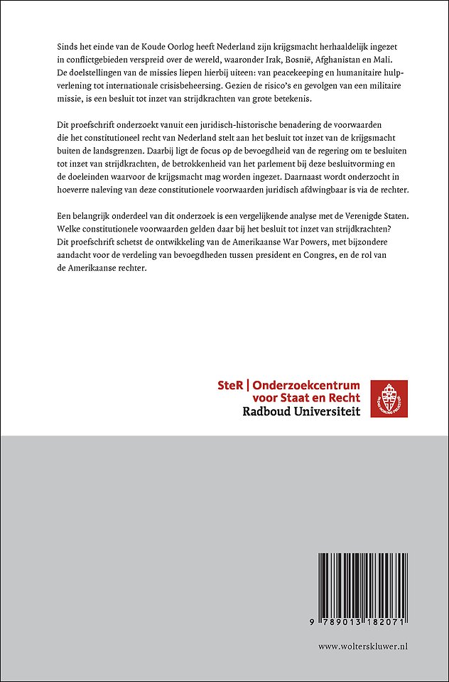 Constitutionele voorwaarden voor de inzet van de krijgsmacht