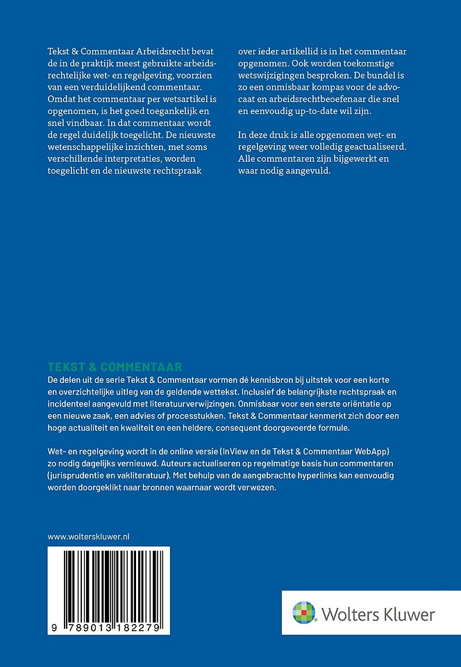 Tekst & Commentaar Arbeidsrecht