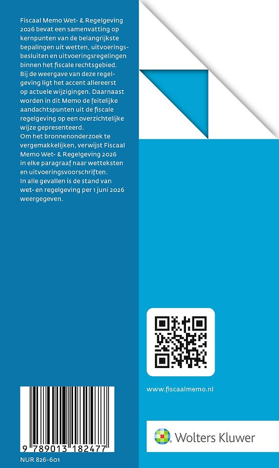 Fiscaal Memo Wet- & Regelgeving 2026