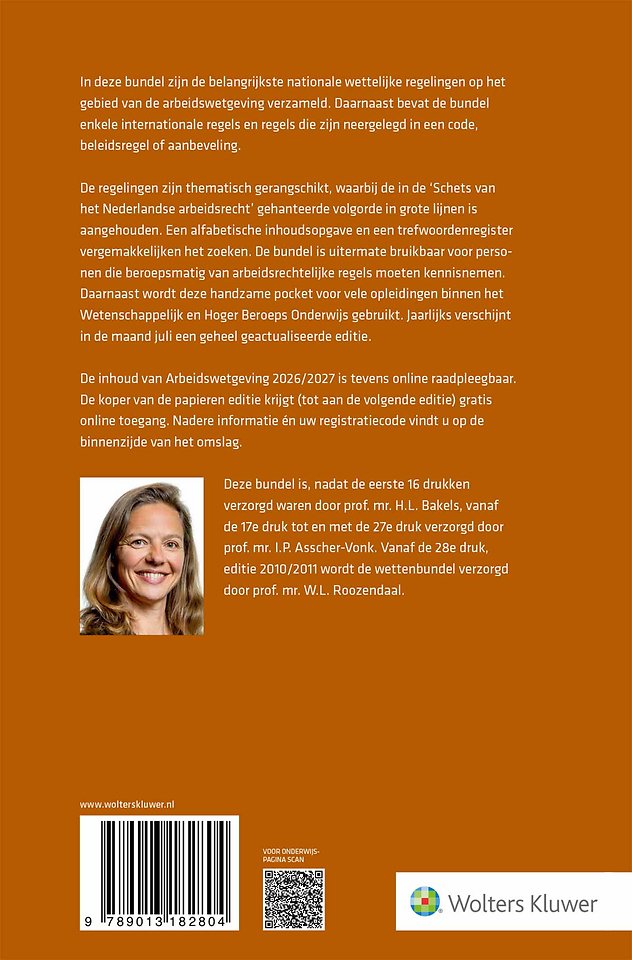 Arbeidswetgeving 2026/2027