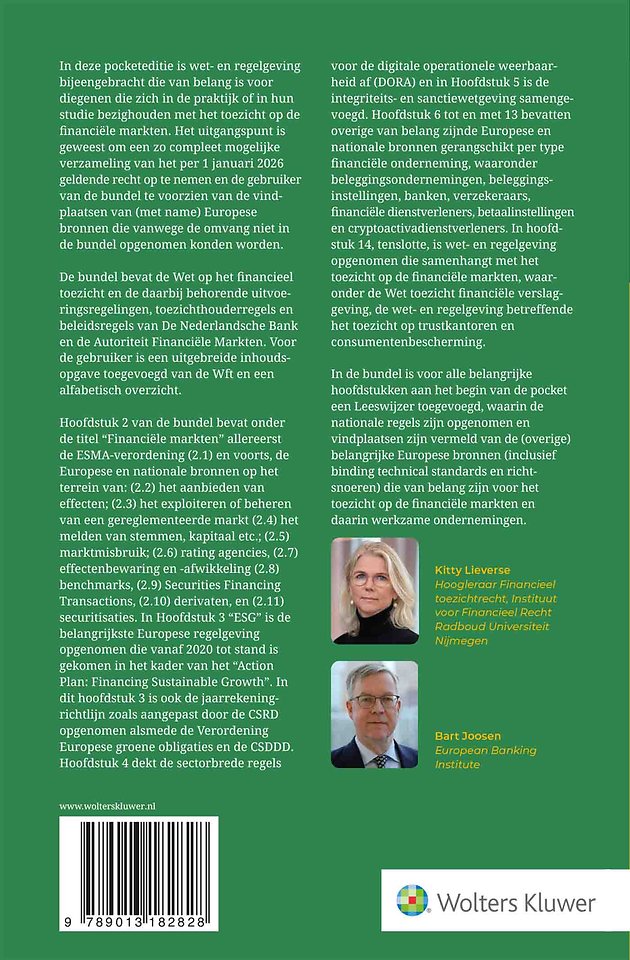 Wetgeving toezicht financiële markten 2026