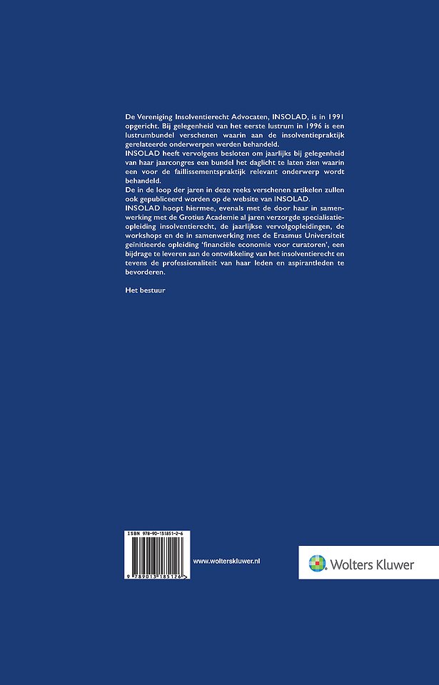 De Financier in het Insolventierecht