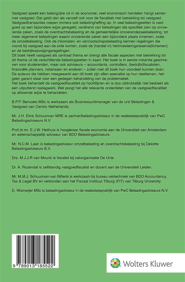 Hoofdzaken Fiscaliteit & Vastgoed