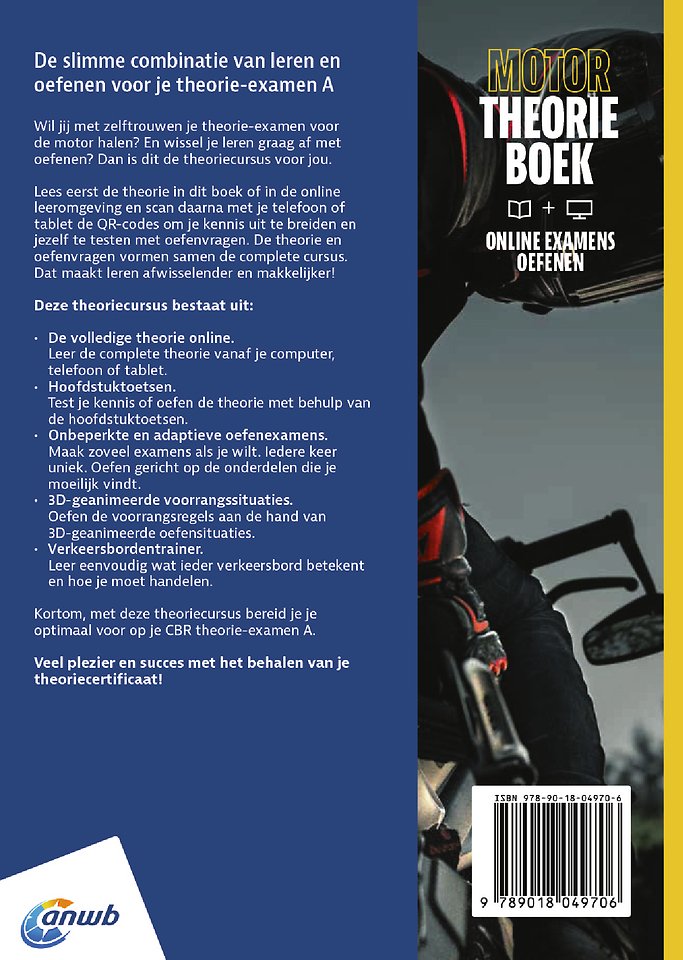 Motor - Theorieboek+online examens oefenen Rijbewijs A
