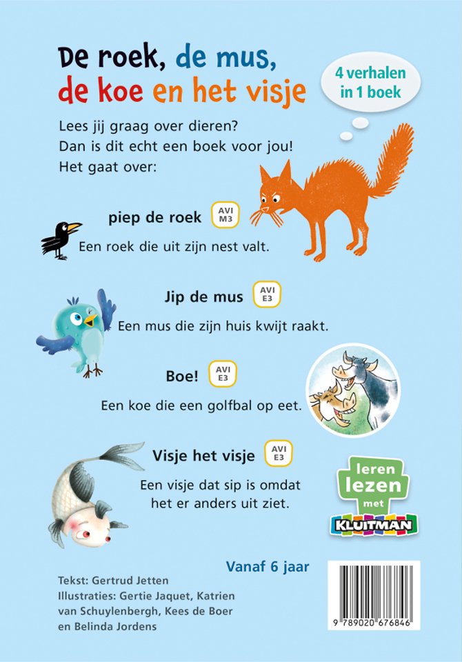 De roek, de mus, de koe en het visje