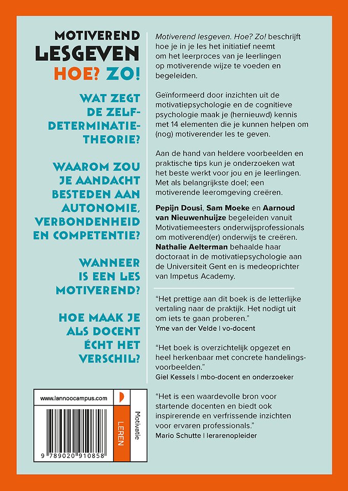 Motiverend lesgeven. Hoe? Zo!